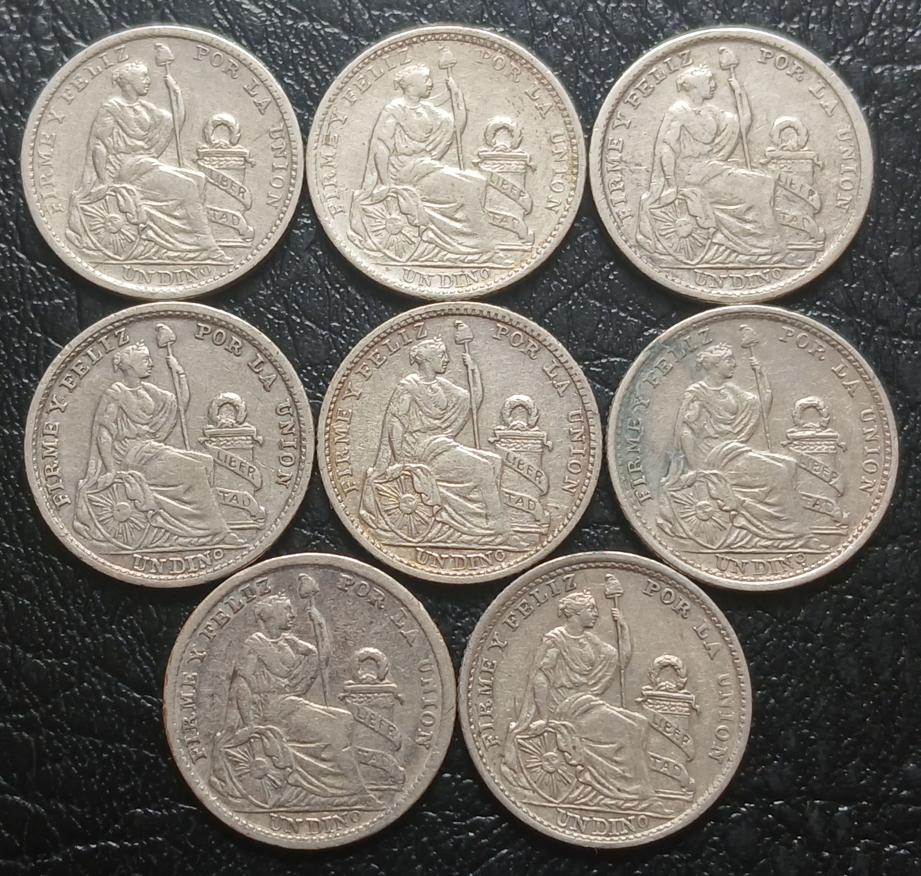 Venta lote monedas de un dino plata 9 décimos