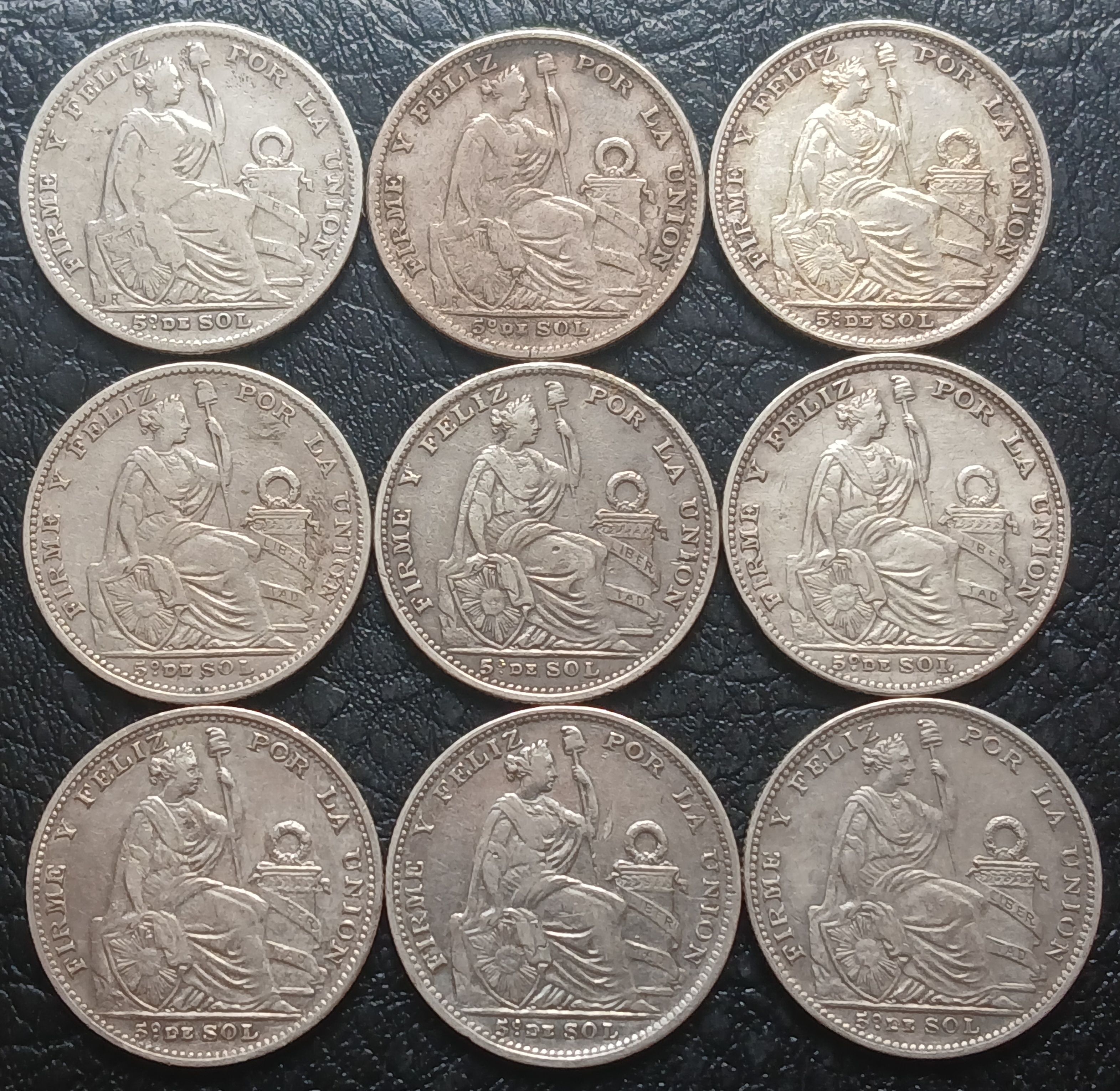 Venta lote quintos de sol plata 9 décimos