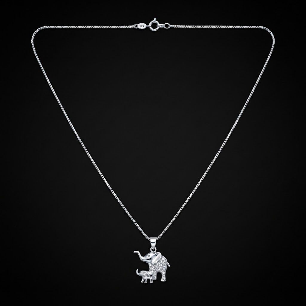 Collar Elefantes Protectores – Plata 925