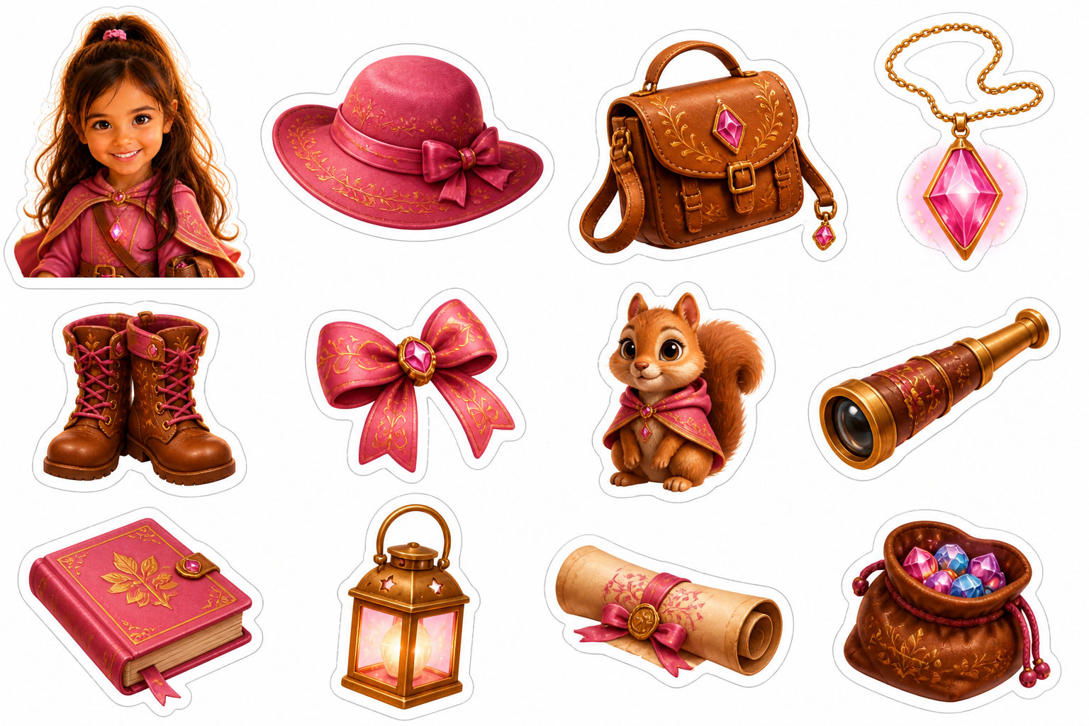 Stick-on character props from your story
