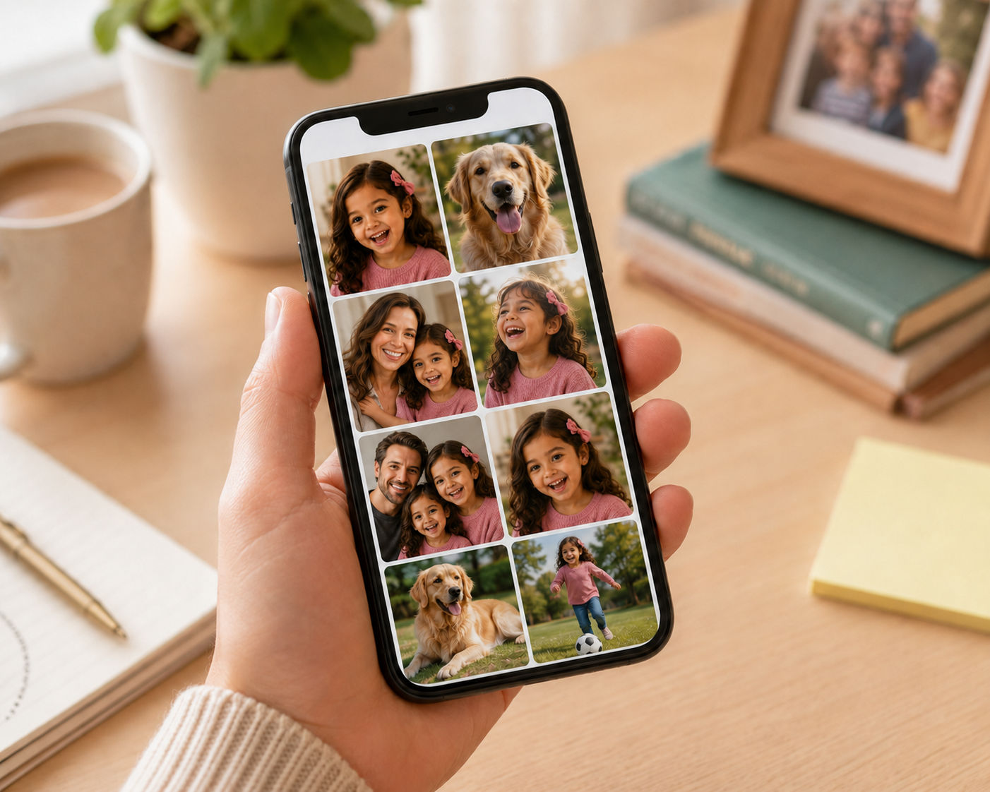 Uploading photos of friends and family