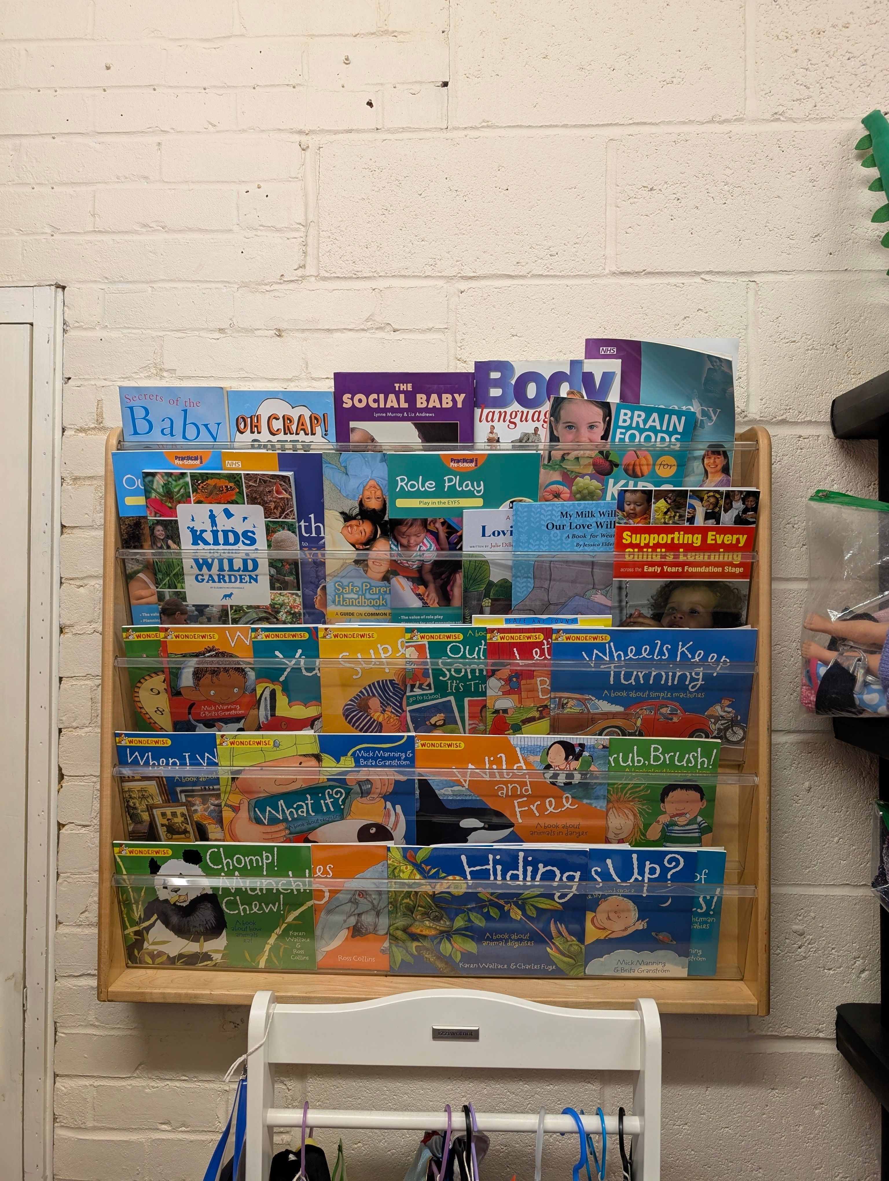 Toy library shelves and resources