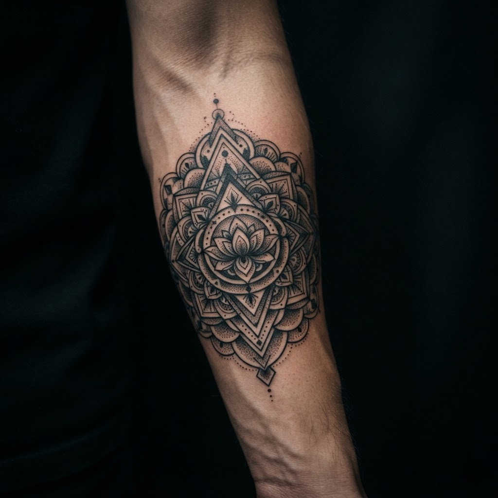 Geometric Blackwork tattoo