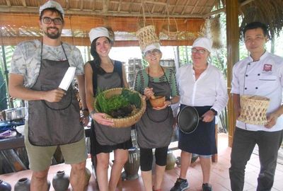 Cooking Class with Market and Eco Fishing Tour in Cam Thanh Village