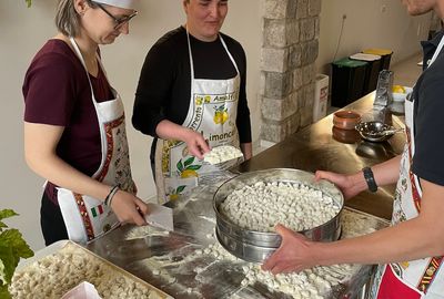 Homemade Pasta Making in a Family Garden Sorrento