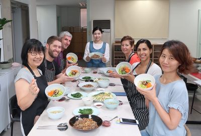 Busan Local Food Cooking Class with Creative Local Chef (incl. Market Tour)