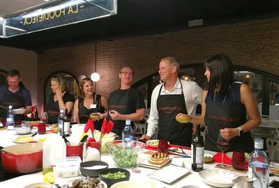 Visit a Local Market and Cook with a Chef in a cozy Cooking Studio