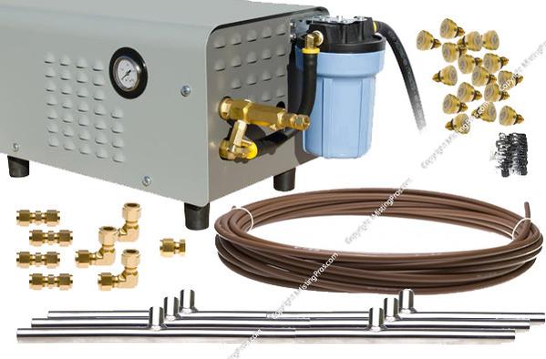 Cool Zone Farm Misting Direct Drive Nylon Kit with Sound Dampening Enclosure