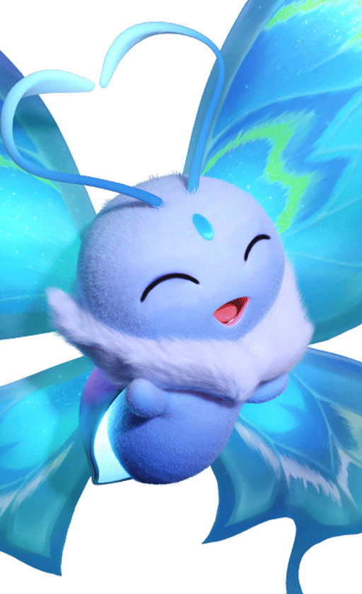 Flutternym in its Basic Form, No. 029 in the Aniimo Dex