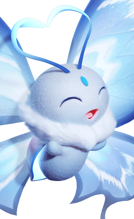 Flutternym in its Nighttime Form, No. 029 in the Aniimo Dex