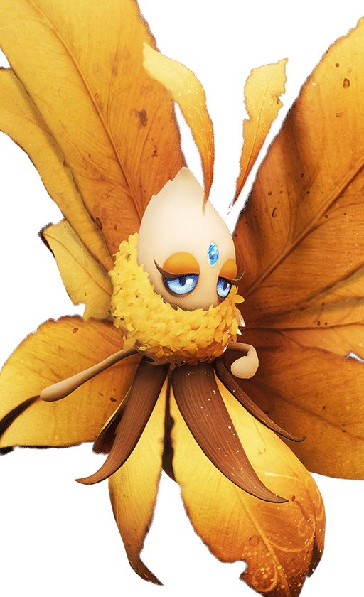 Gracewing in its Mountain Woods Form, No. 030 in the Aniimo Dex