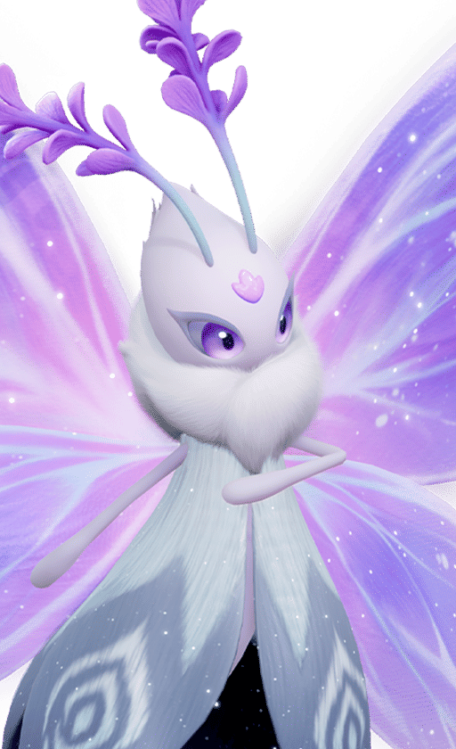 Gracewing in its Sea of Flowers Form, No. 030 in the Aniimo Dex