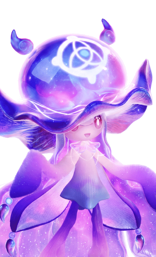 Luminelle in its Umbrabow Form, No. 080 in the Aniimo Dex