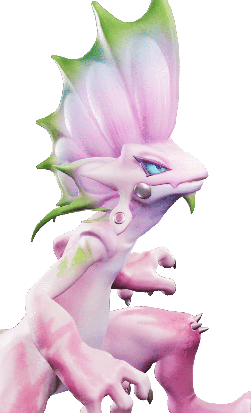 Pomawk in its Sea of Flowers Form, No. 039 in the Aniimo Dex