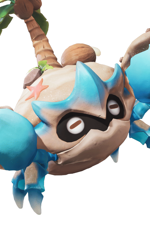 Shrubclaw in its Beach Form, No. 025 in the Aniimo Dex
