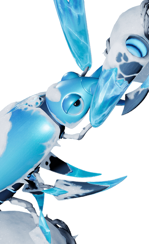 Waleetle in its Snowfield Form, No. 058 in the Aniimo Dex
