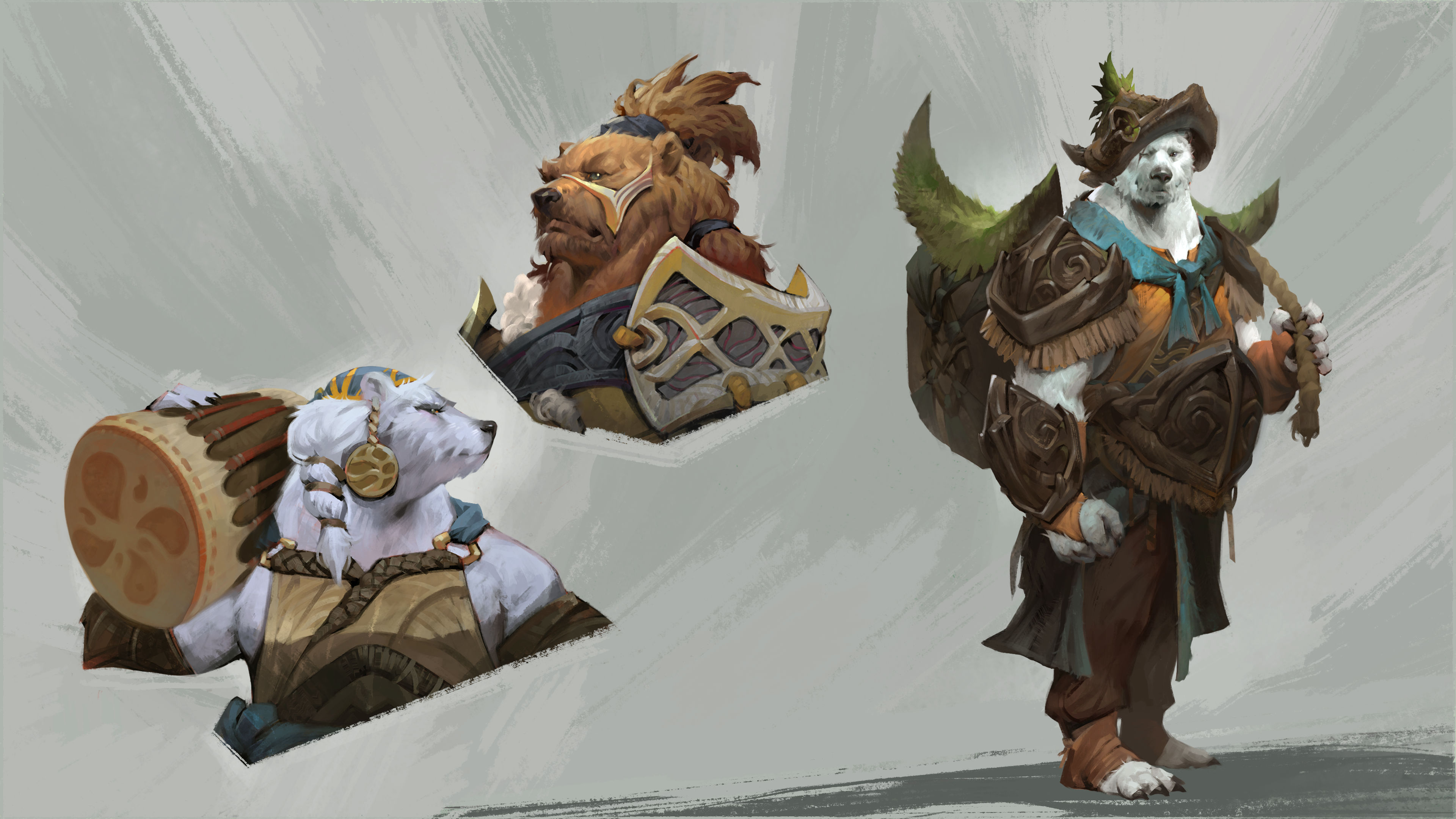 Guild Wars 3 concept art — a kodan, one of Tyria’s bearkin, playable for the first time in Guild Wars 3.