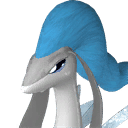 Azurobe Cryst, Palworld Paldeck No. 041B - an ice-and-dragon serpent Pal in cold greys and blues with an Ice Organ