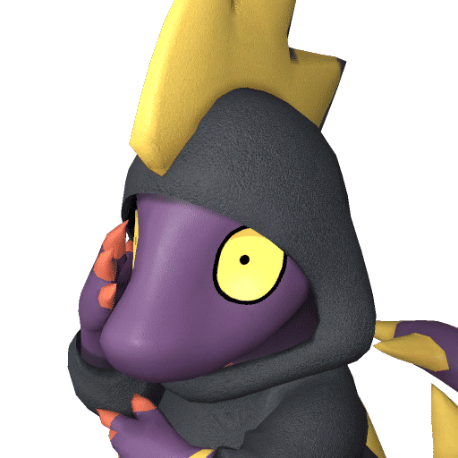 Leezpunk, Palworld Paldeck No. 073 — a Dark posing imp with an invisibility skill