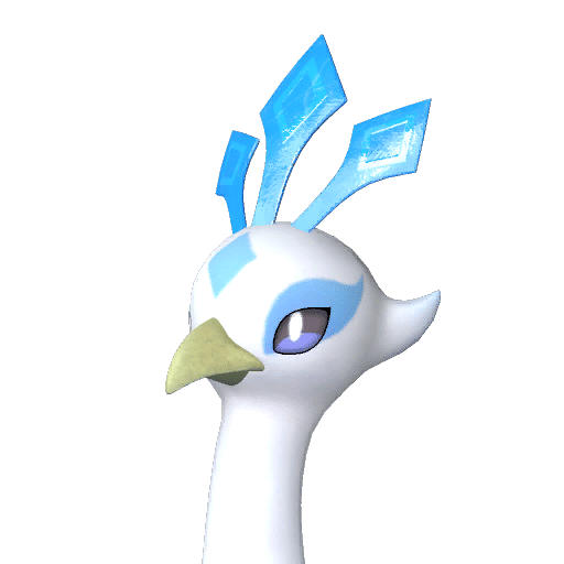 Frostplume, Palworld Paldeck No. 114 — an Ice snow-peacock