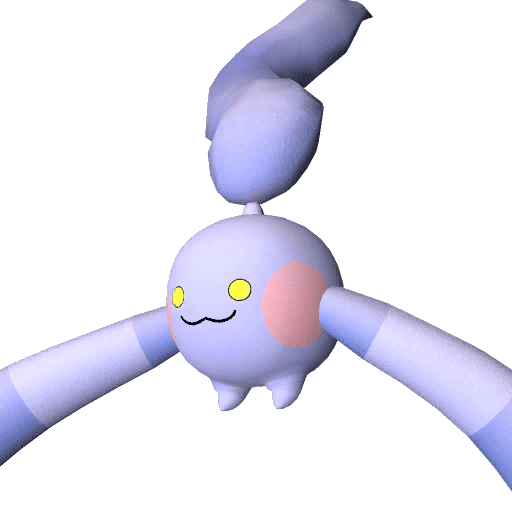 Hangyu Cryst, Palworld Paldeck No. 038B - an ice-blue floating balloon-Pal carrying an Ice Organ