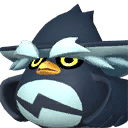 Hoocrates, Palworld Paldeck No. 019 - a small contemplative Dark owl Pal