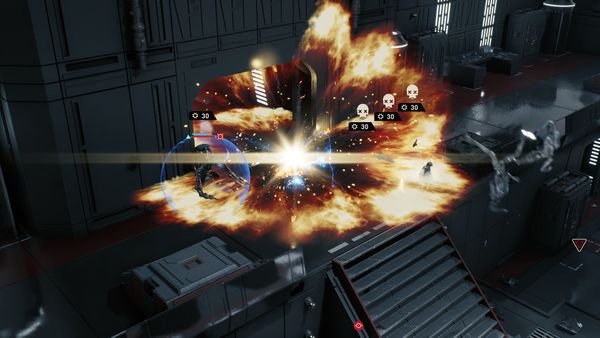 A firefight in progress in Star Wars Zero Company