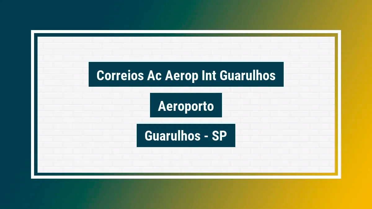 Imagem ilustrativa unidade de agência dos correios ac aerop int guarulhos aeroporto guarulhos sp