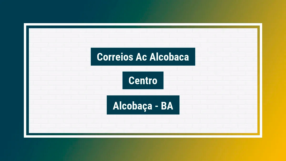 Imagem ilustrativa unidade de agência dos correios ac alcobaca centro alcobaça ba