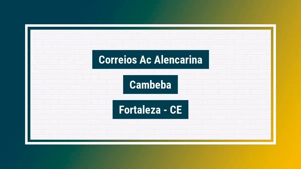 Imagem ilustrativa unidade de agência dos correios ac alencarina cambeba fortaleza ce