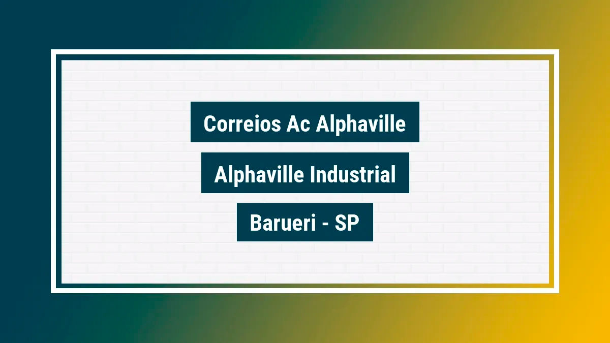 Imagem ilustrativa unidade de agência dos correios ac alphaville alphaville industrial barueri sp