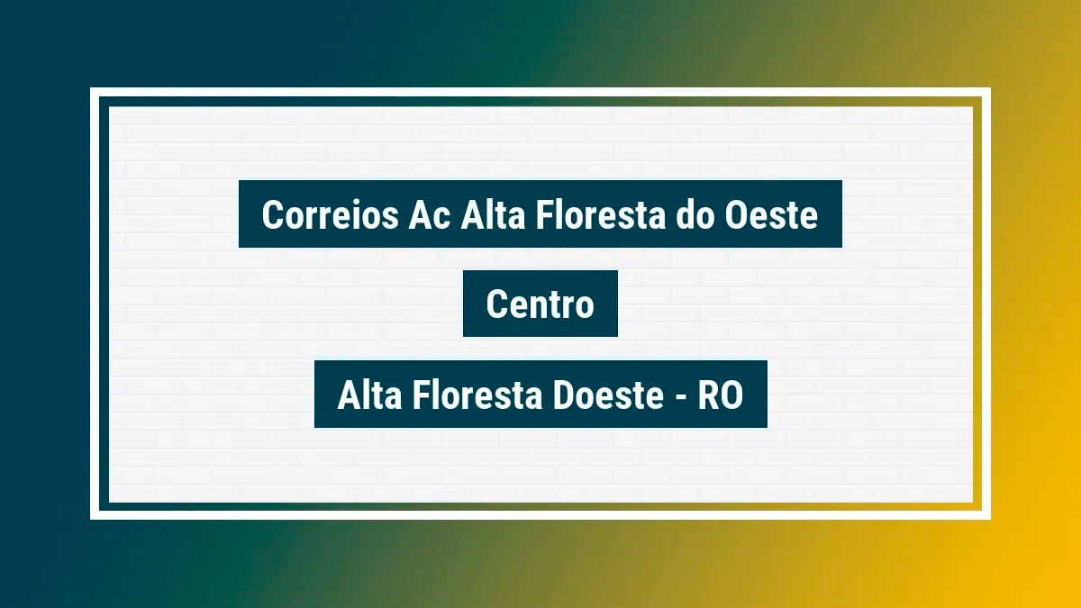 Imagem ilustrativa unidade de agência dos correios ac alta floresta do oeste centro alta floresta doeste ro
