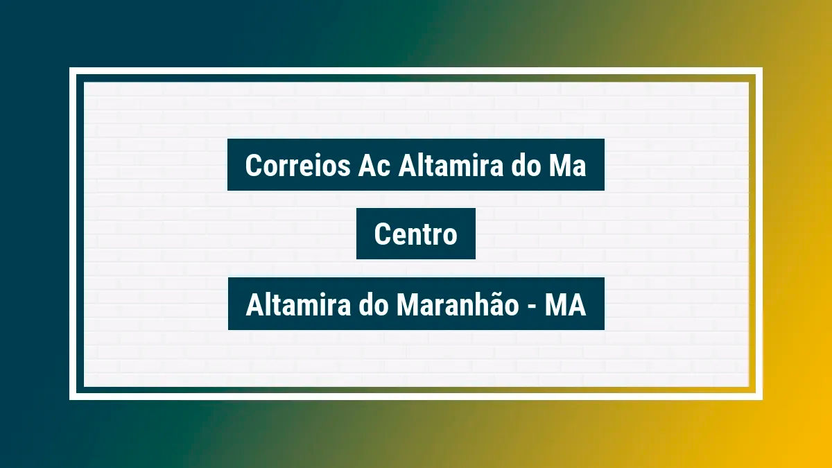 Imagem ilustrativa unidade de agência dos correios ac altamira do ma centro altamira do maranhão ma
