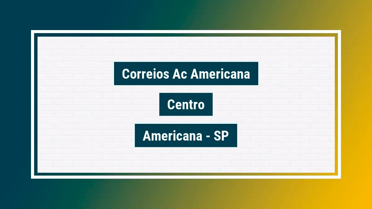 Imagem ilustrativa unidade de agência dos correios ac americana centro americana sp