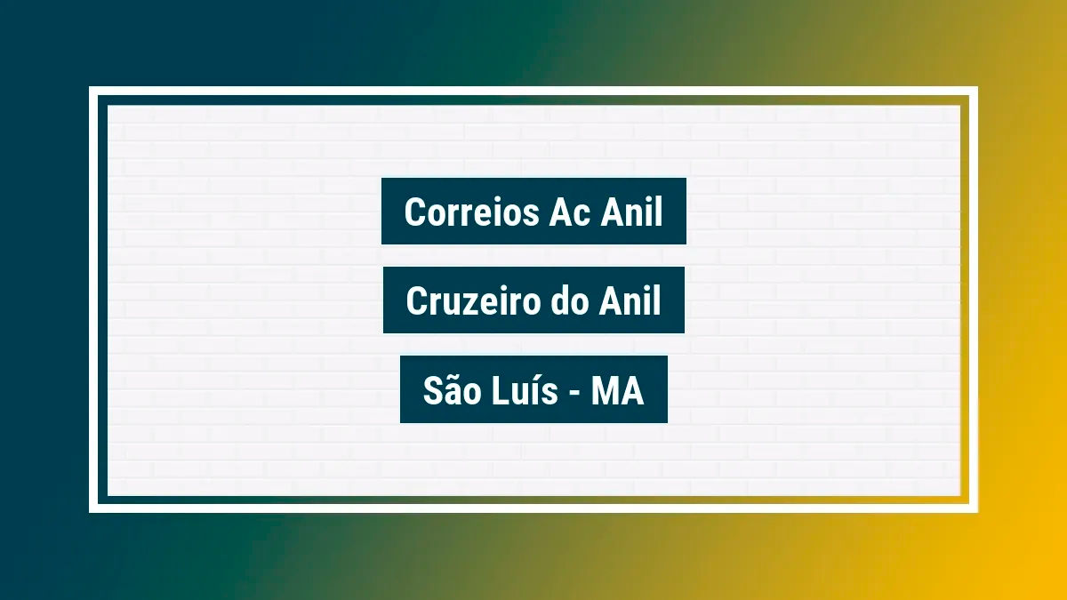 Imagem ilustrativa unidade de agência dos correios ac anil cruzeiro do anil são luís ma