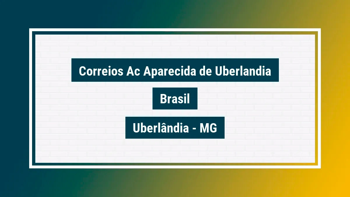 Imagem ilustrativa unidade de agência dos correios ac aparecida de uberlandia brasil uberlândia mg