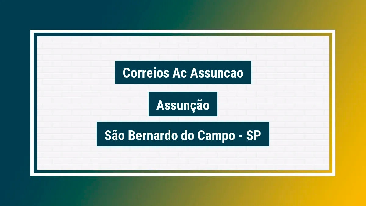 Imagem ilustrativa unidade de agência dos correios ac assuncao assunção são bernardo do campo sp