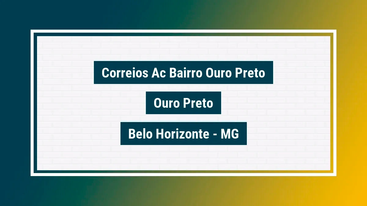 Imagem ilustrativa unidade de agência dos correios ac bairro ouro preto ouro preto belo horizonte mg