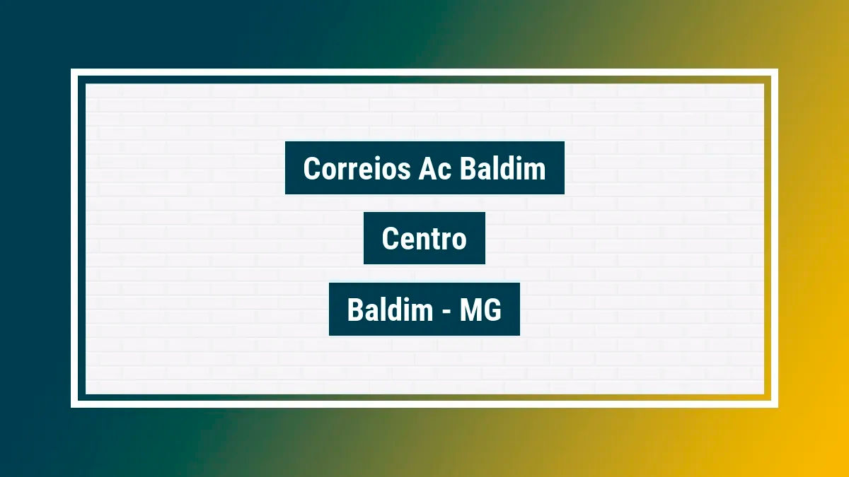 Imagem ilustrativa unidade de agência dos correios ac baldim centro baldim mg