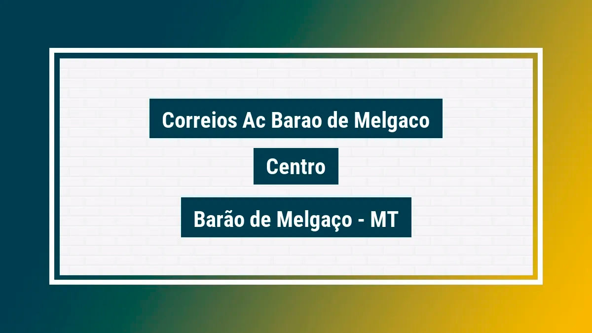 Imagem ilustrativa unidade de agência dos correios ac barao de melgaco centro barão de melgaço mt