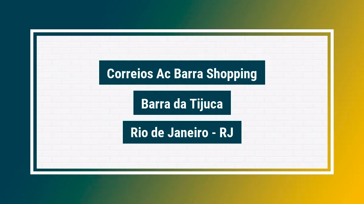 Imagem ilustrativa unidade de agência dos correios ac barra shopping barra da tijuca rio de janeiro rj