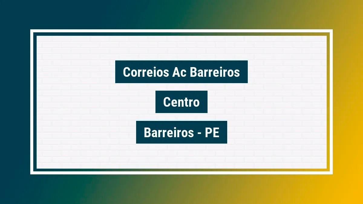 Imagem ilustrativa unidade de agência dos correios ac barreiros centro barreiros pe