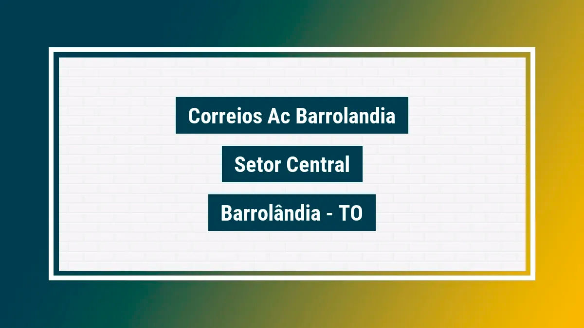 Imagem ilustrativa unidade de agência dos correios ac barrolandia setor central barrolândia to