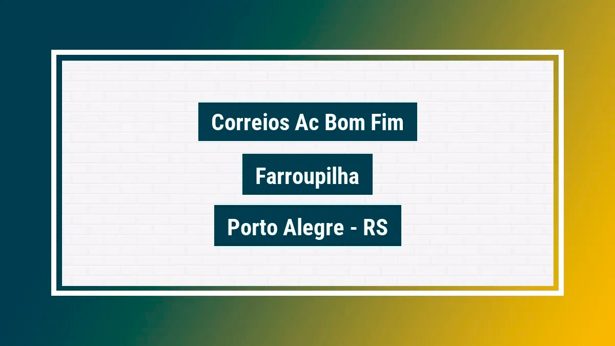 Imagem ilustrativa unidade de agência dos correios ac bom fim farroupilha porto alegre rs