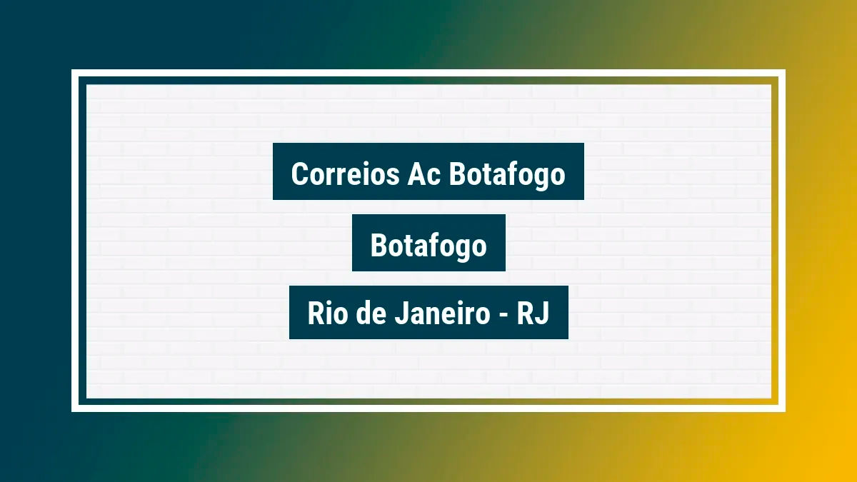 Imagem ilustrativa unidade de agência dos correios ac botafogo botafogo rio de janeiro rj
