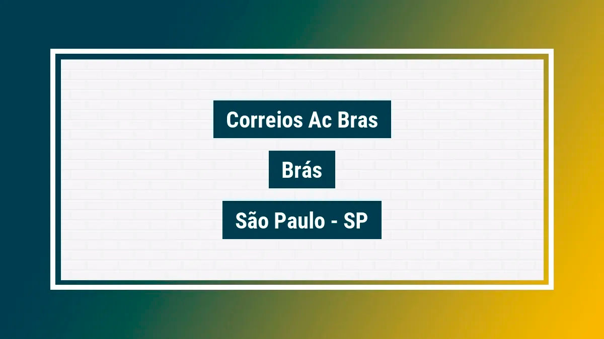 Imagem ilustrativa unidade de agência dos correios ac bras brás são paulo sp