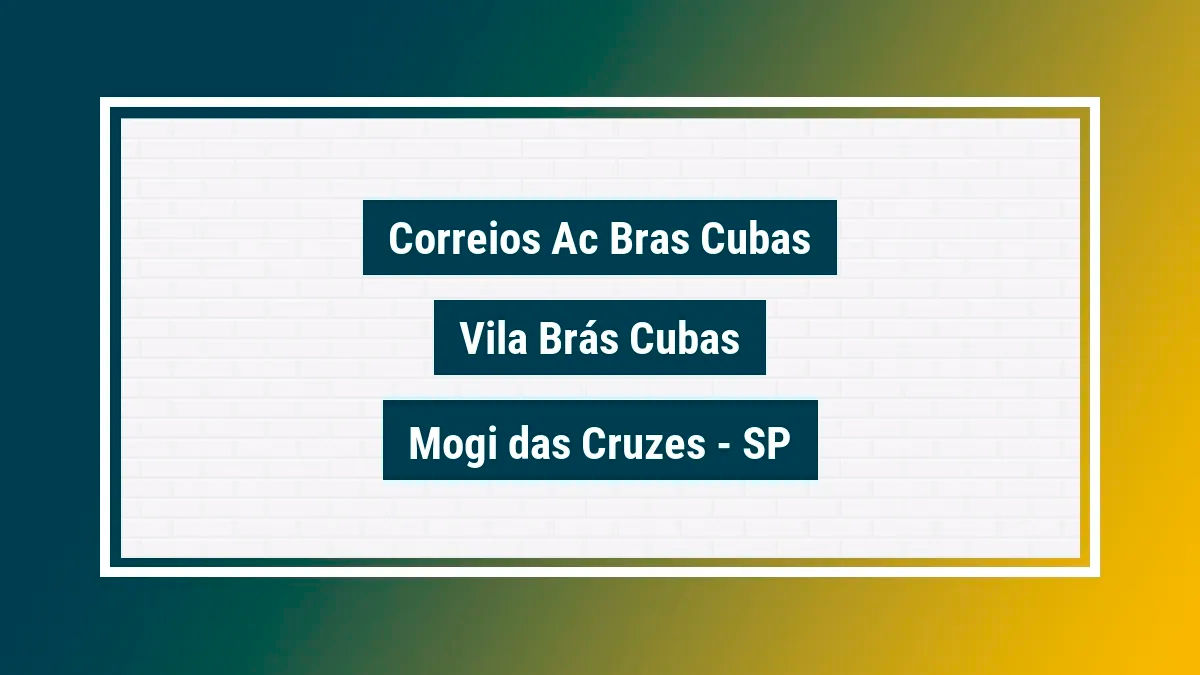 Imagem ilustrativa unidade de agência dos correios ac bras cubas vila brás cubas mogi das cruzes sp
