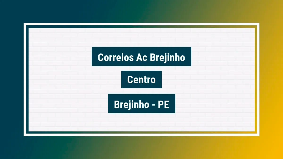 Imagem ilustrativa unidade de agência dos correios ac brejinho centro brejinho pe