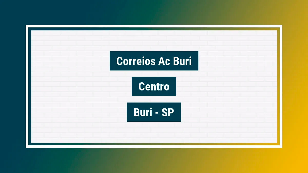 Imagem ilustrativa unidade de agência dos correios ac buri centro buri sp