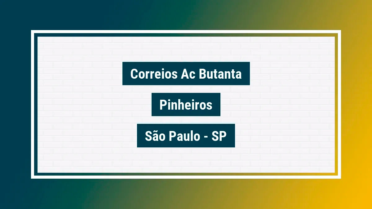 Imagem ilustrativa unidade de agência dos correios ac butanta pinheiros são paulo sp
